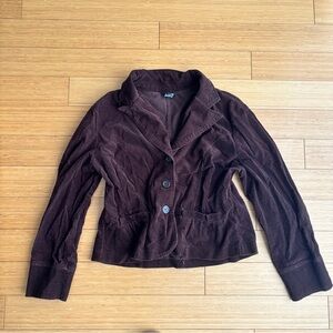Vintage Y2K brown corduroy blazer jacket bella swan